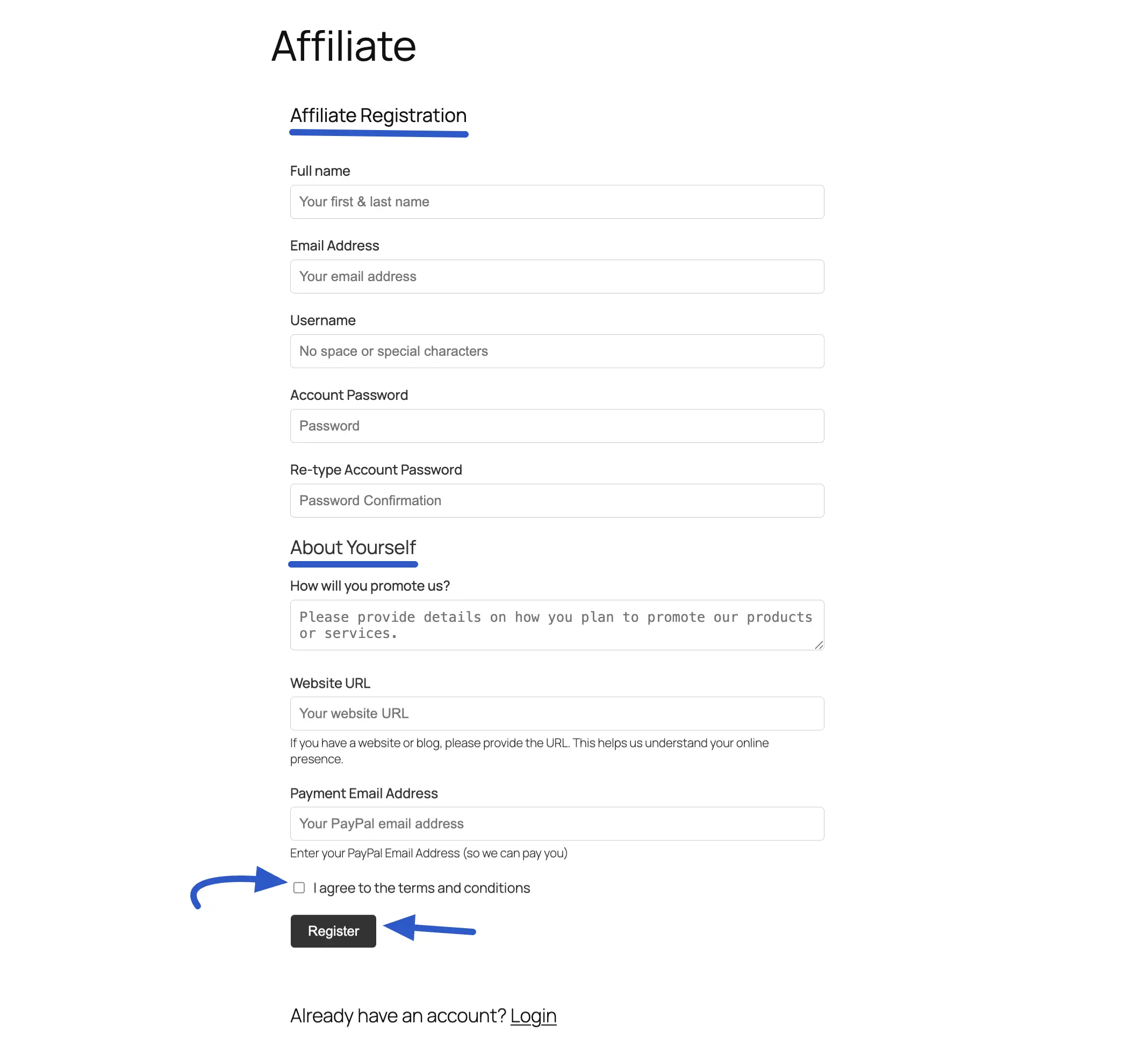 Registration Form