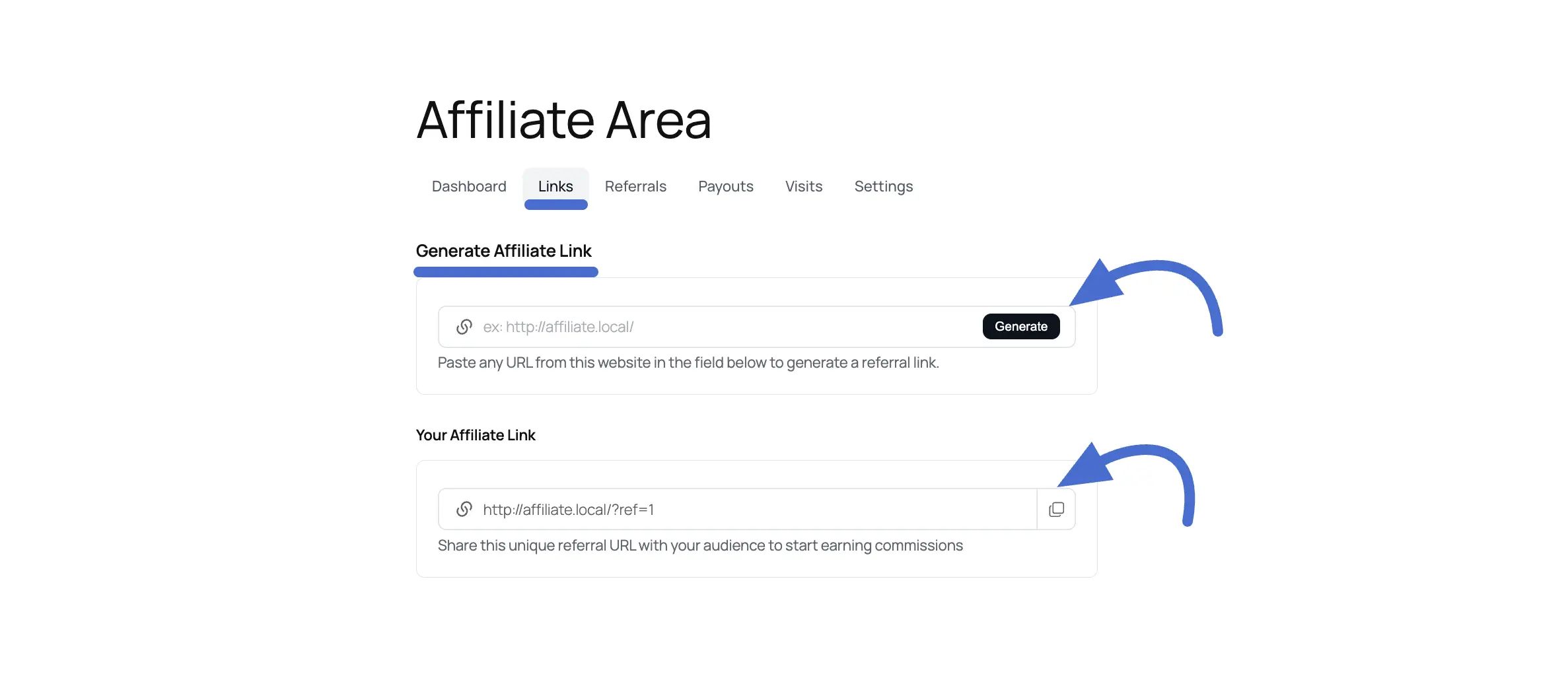 Fluent Forms Affiliate Area