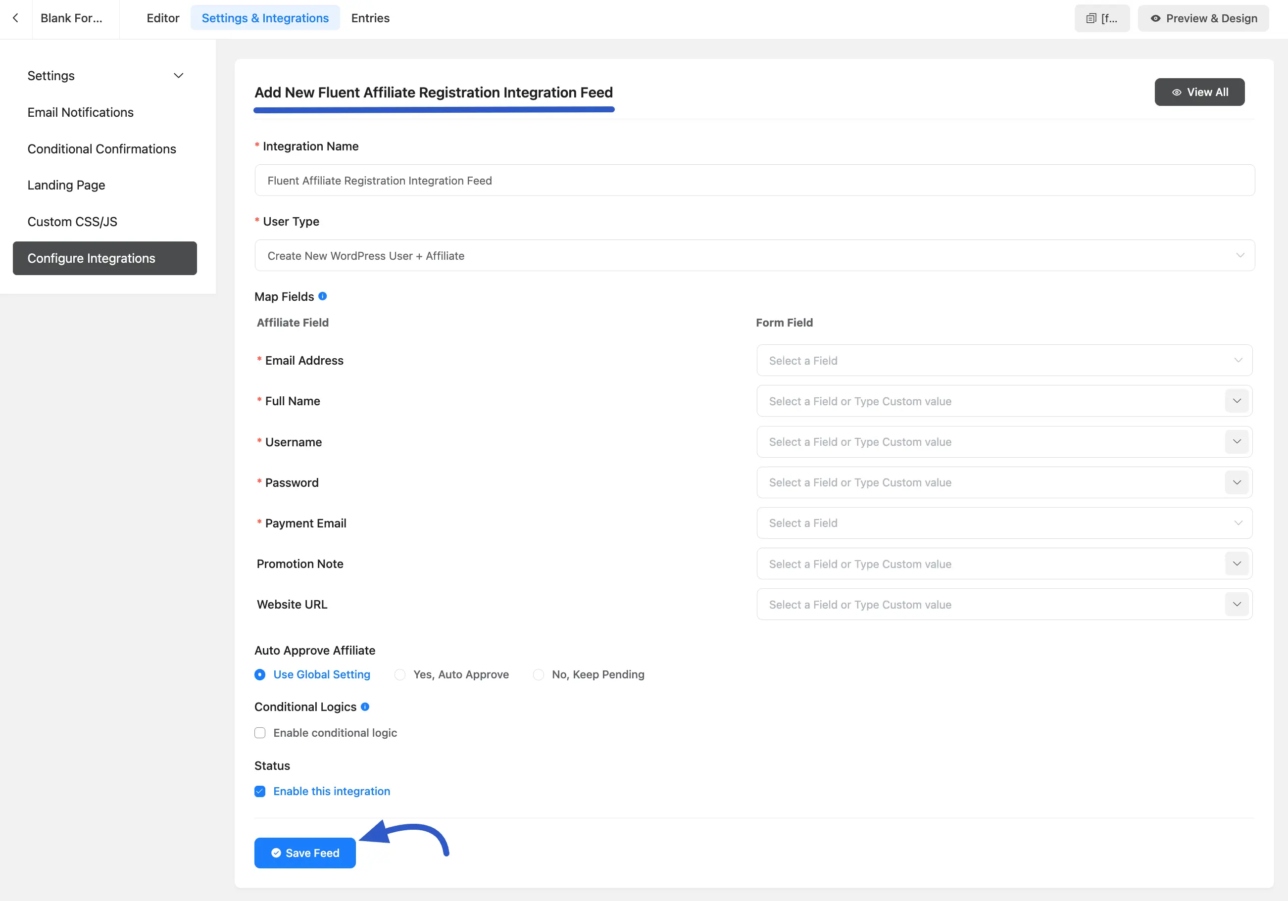 Integrations Feed
