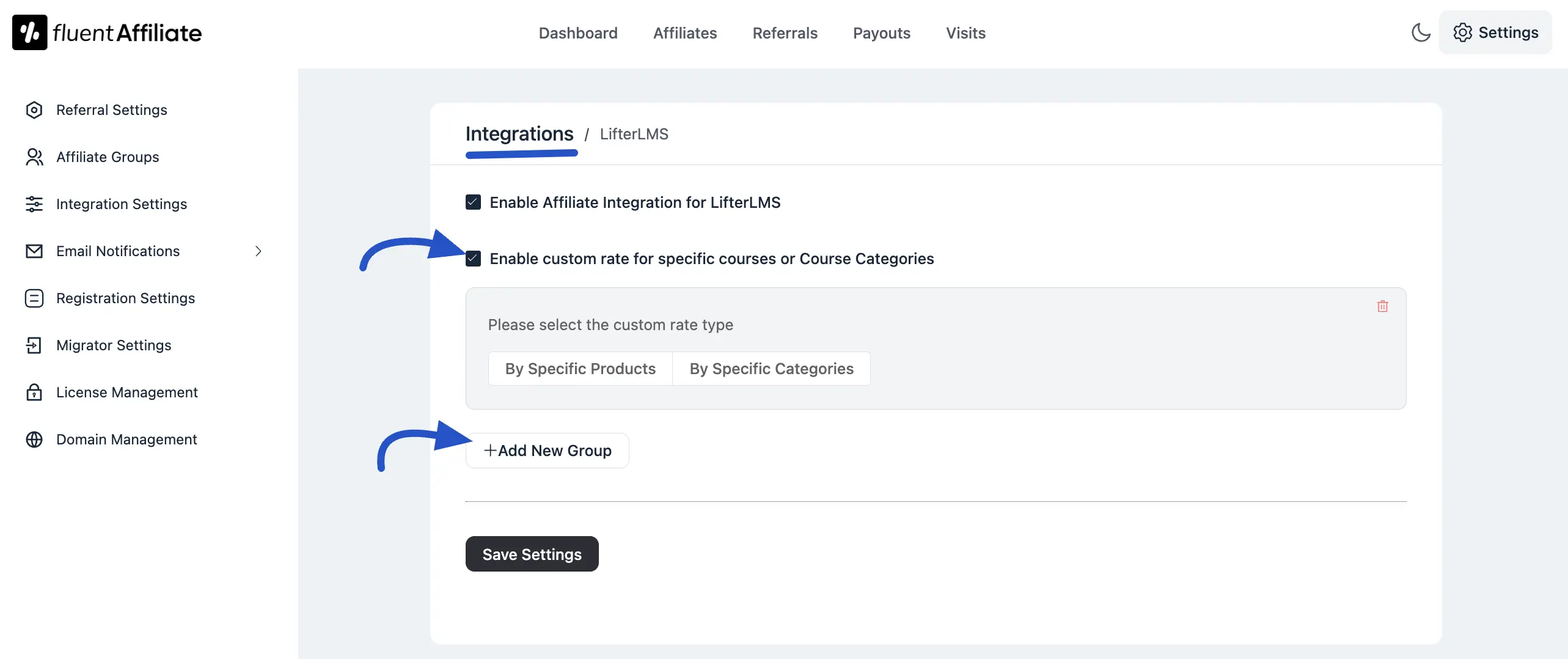 LifterLMS Settings